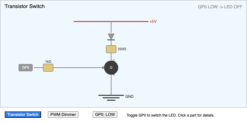 Transistor Driver and Dimmer Circuit