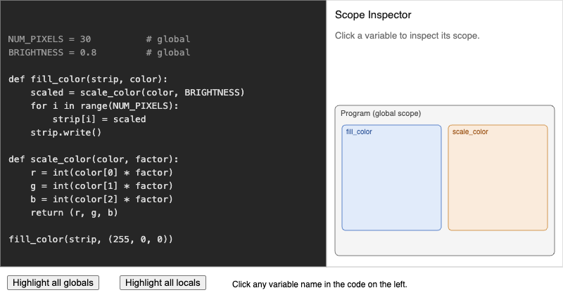 Variable Scope Explorer