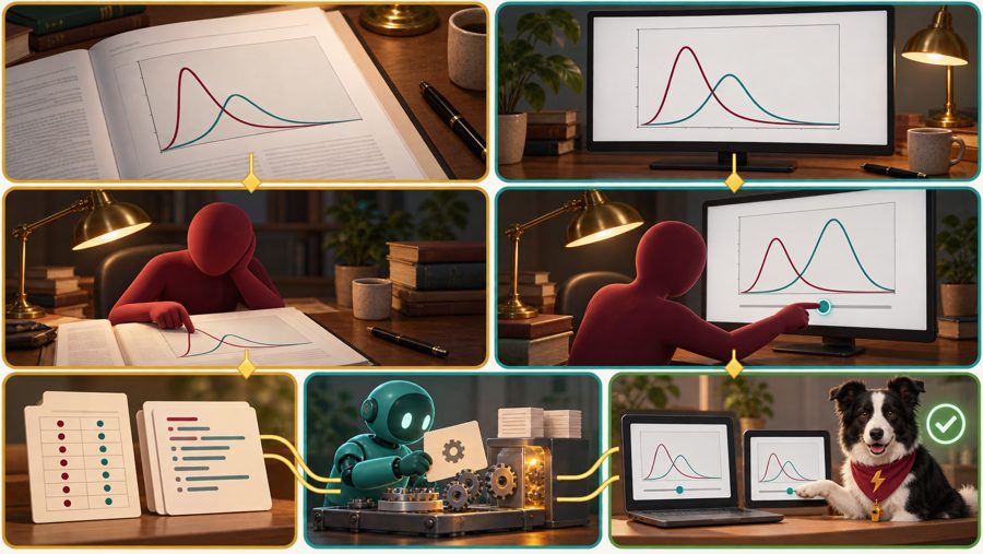 A Figure You Read, a Simulation You Explore