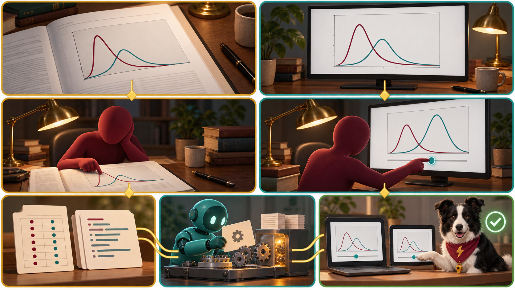 A Figure You Read, a Simulation You Explore poster