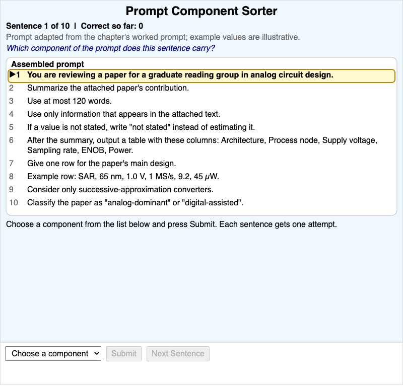 Prompt Component Sorter