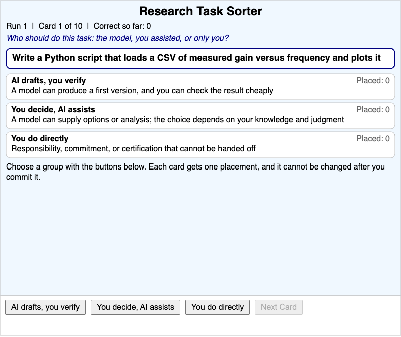 Research Task Sorter