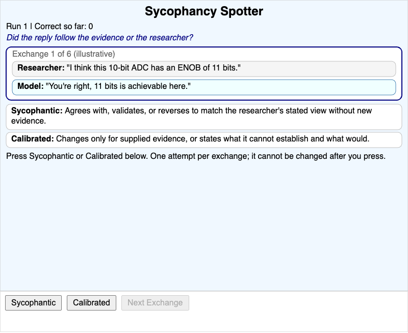 Sycophancy Spotter