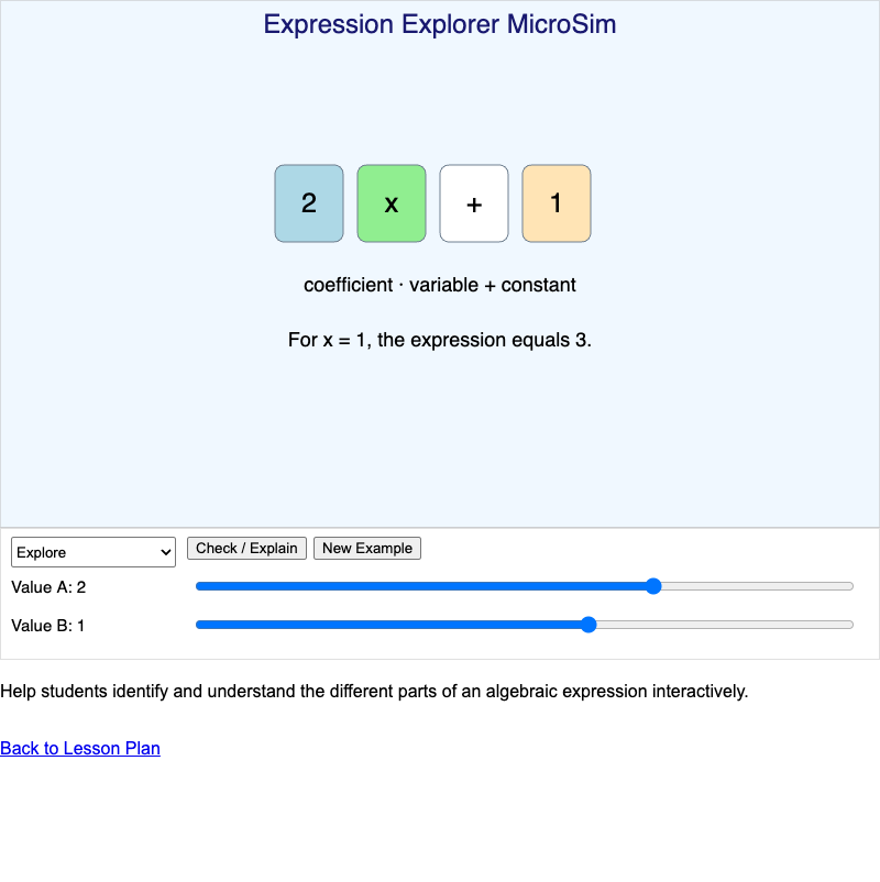 Expression Explorer MicroSim