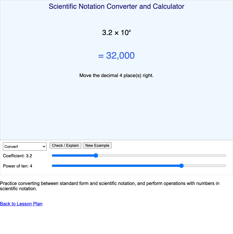 Scientific Notation Converter and Calculator