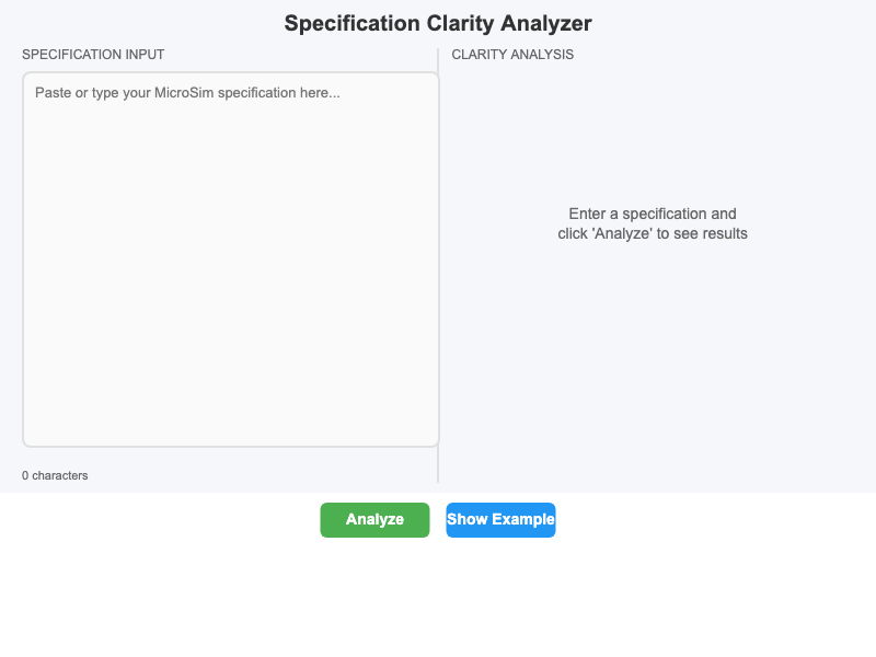 Specification Clarity Analyzer