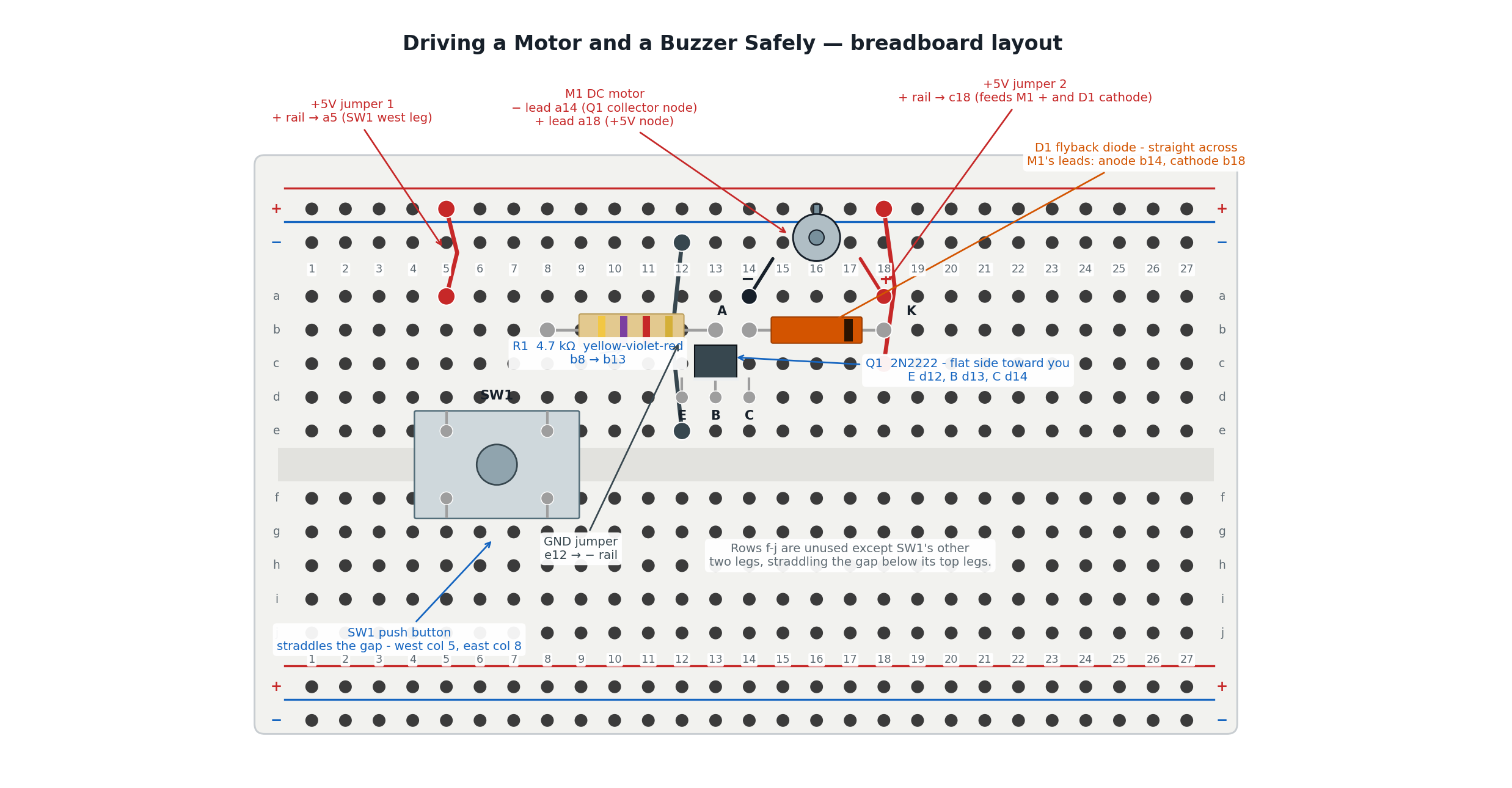 Driving a Motor and a Buzzer Safely