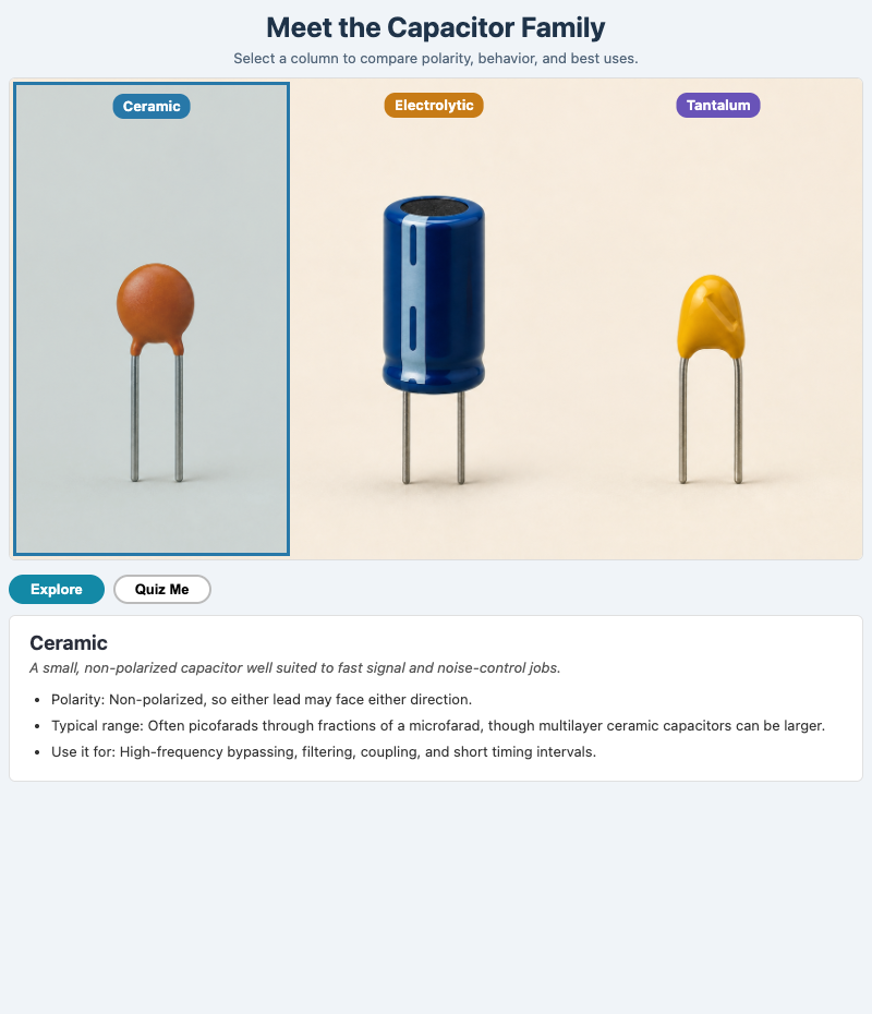 Meet the Capacitor Family