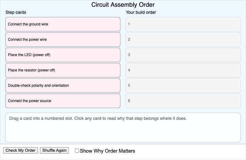 Circuit Assembly Order Sequencer