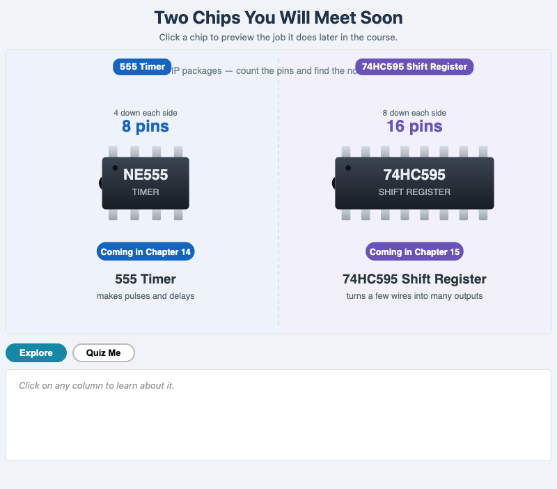 Two ICs Coming Soon — 555 Timer and 74HC595 Preview