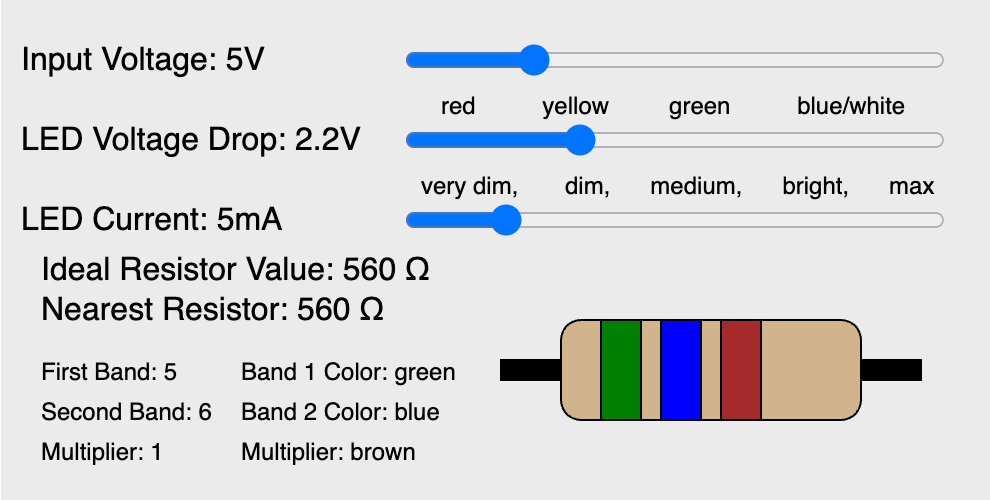 LED Resistor Calculator