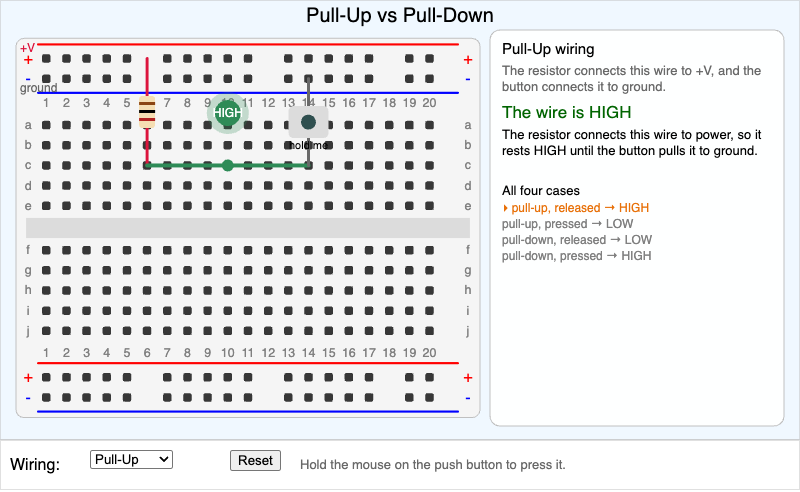Pull-Up and Pull-Down Resistor Explorer