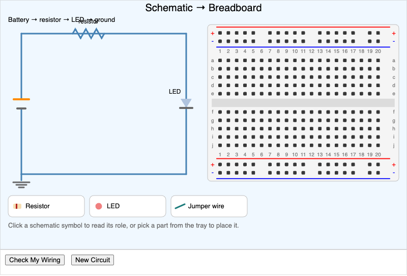 Schematic-to-Breadboard Mapper