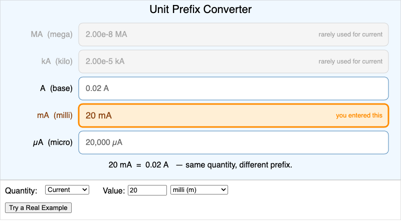 Unit Prefix Value Converter
