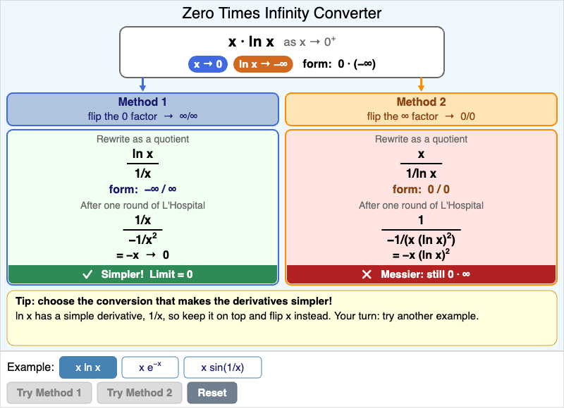 Zero Times Infinity Converter