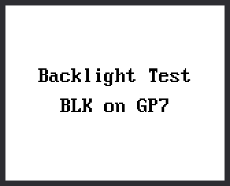 The backlight test screen