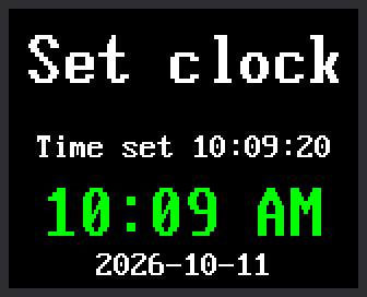 The clock being set over WiFi