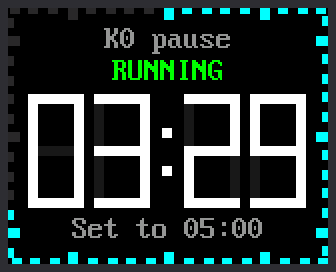 A countdown timer