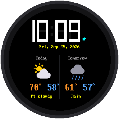 Weather clock