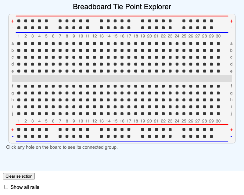 Breadboard Tie Point Explorer
