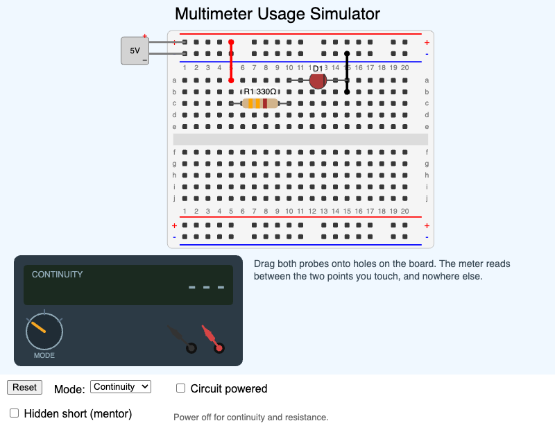Multimeter Usage Simulator