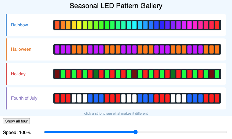 Seasonal LED Pattern Gallery