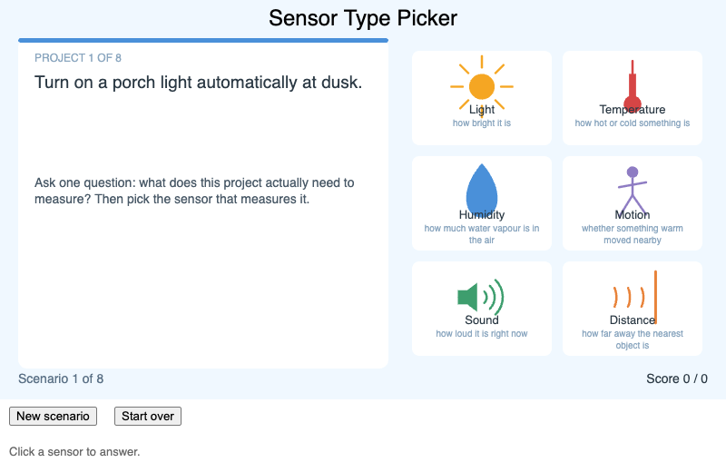 Sensor Type Picker