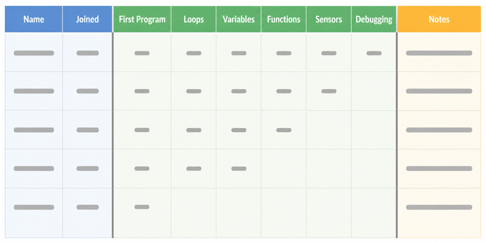 Spreadsheet Template Zones