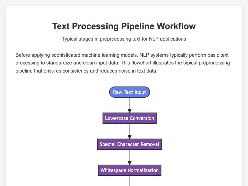 Text Processing Pipeline Workflow