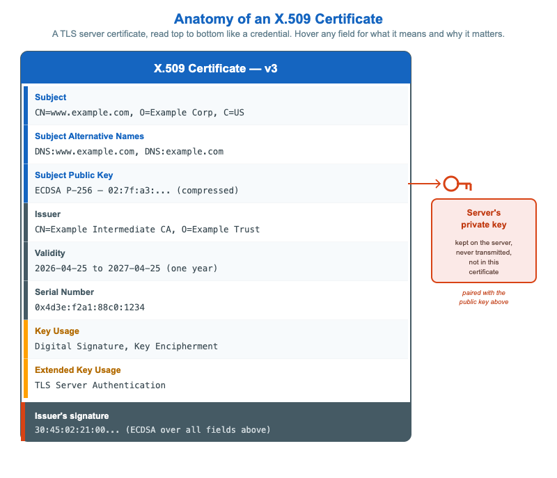 Anatomy of an X.509 Certificate