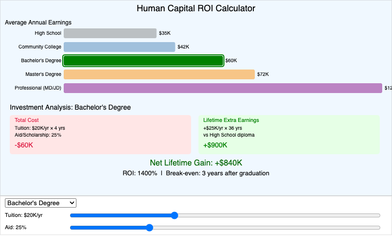 Human Capital ROI Calculator