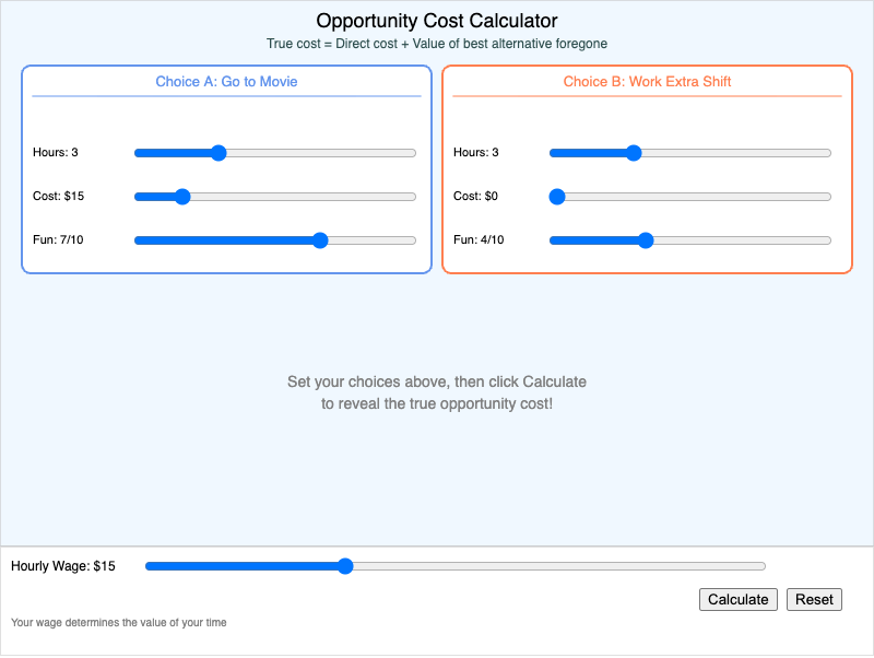 Opportunity Cost Calculator