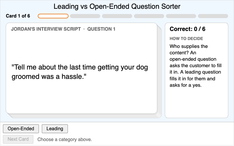 Leading vs Open-Ended Question Sorter