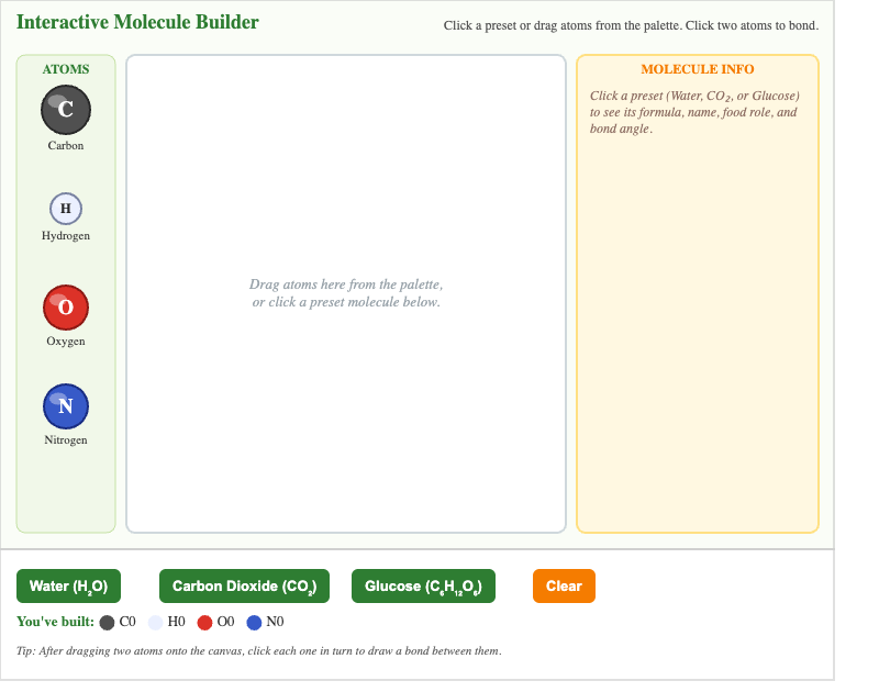 Interactive Molecule Builder