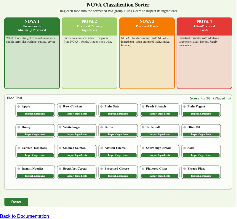 NOVA Classification Sorter