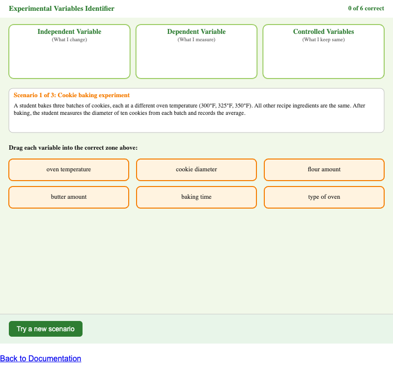 Experimental Variables Identifier