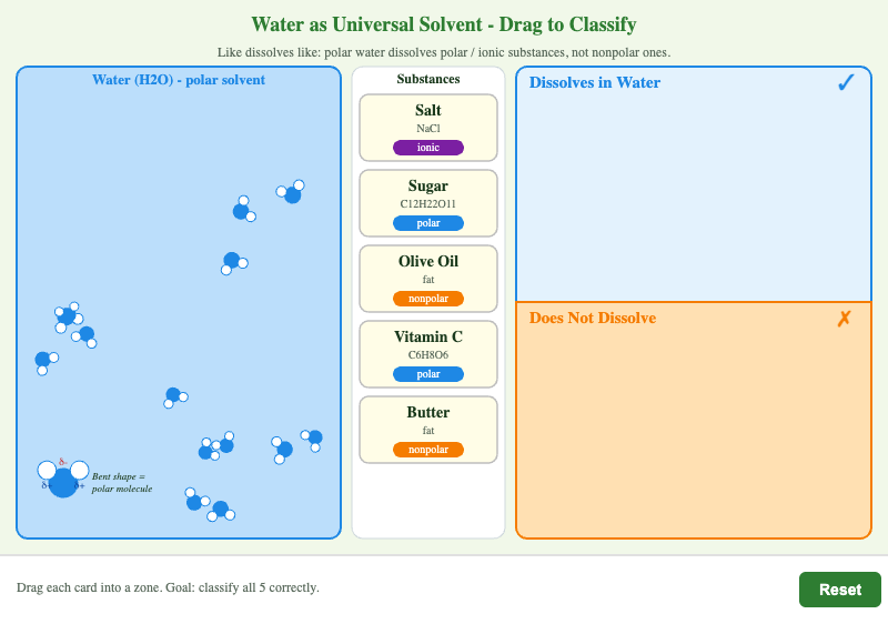 Water as Universal Solvent