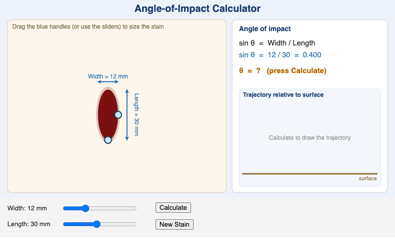 Angle-of-Impact Calculator