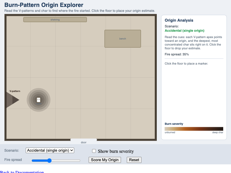 Burn-Pattern Origin Explorer