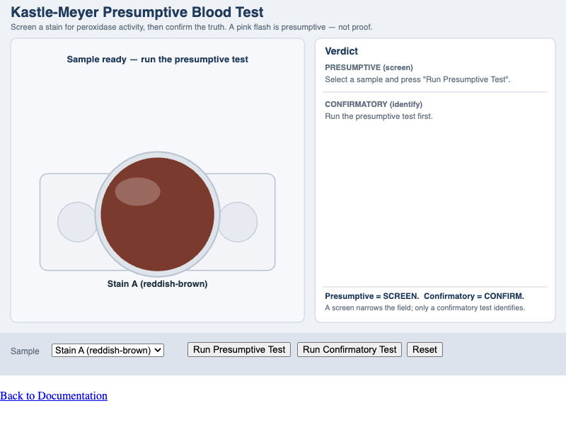 Presumptive-Test Decision Tool