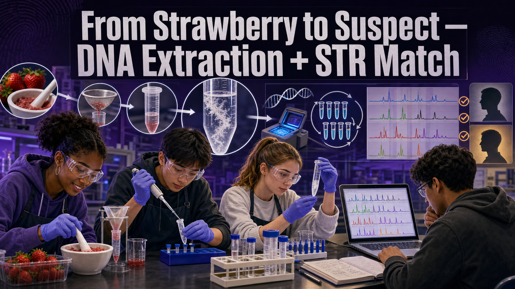 From Strawberry to Suspect — DNA Extraction + STR Match cover