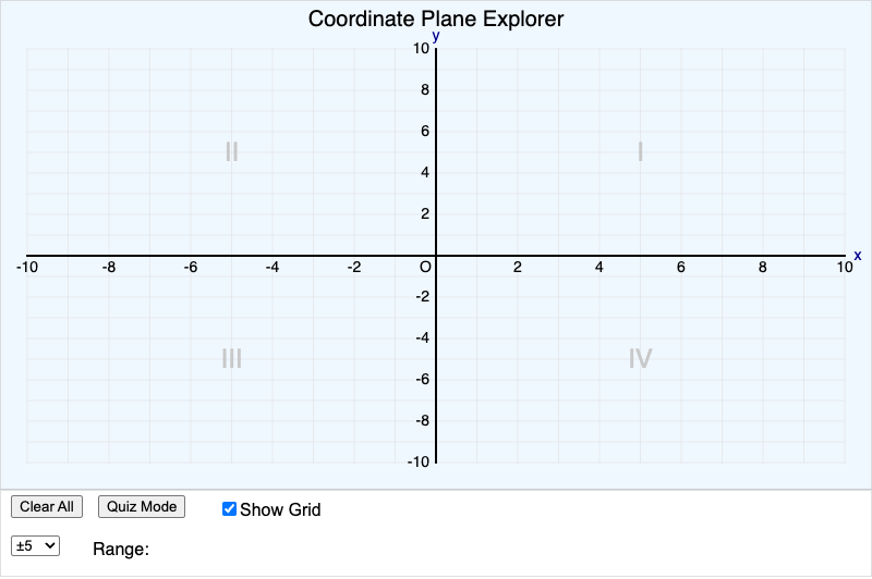 Coordinate Plane Explorer