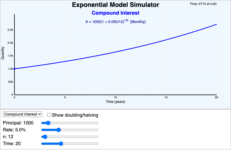 Exponential Model Simulator
