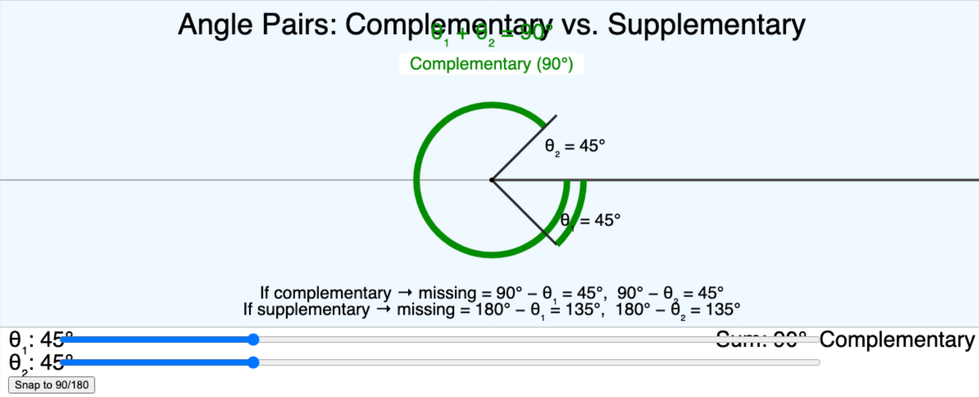 Angle Pairs