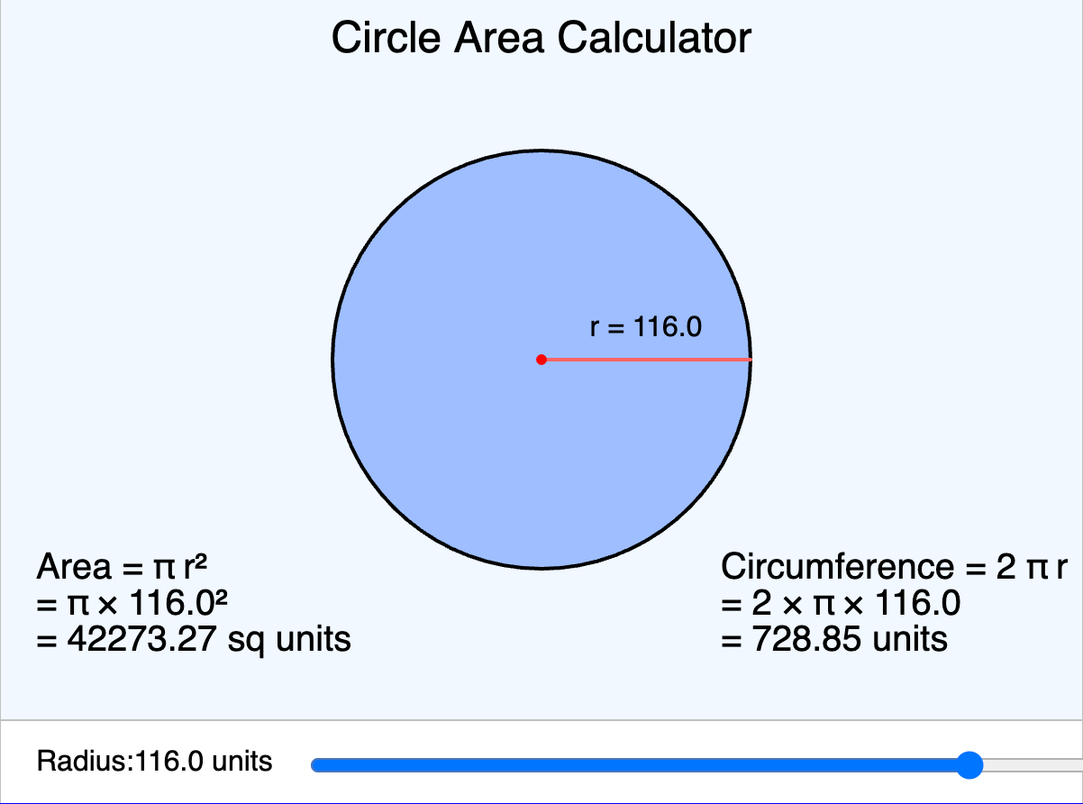 Circle Area Calculator