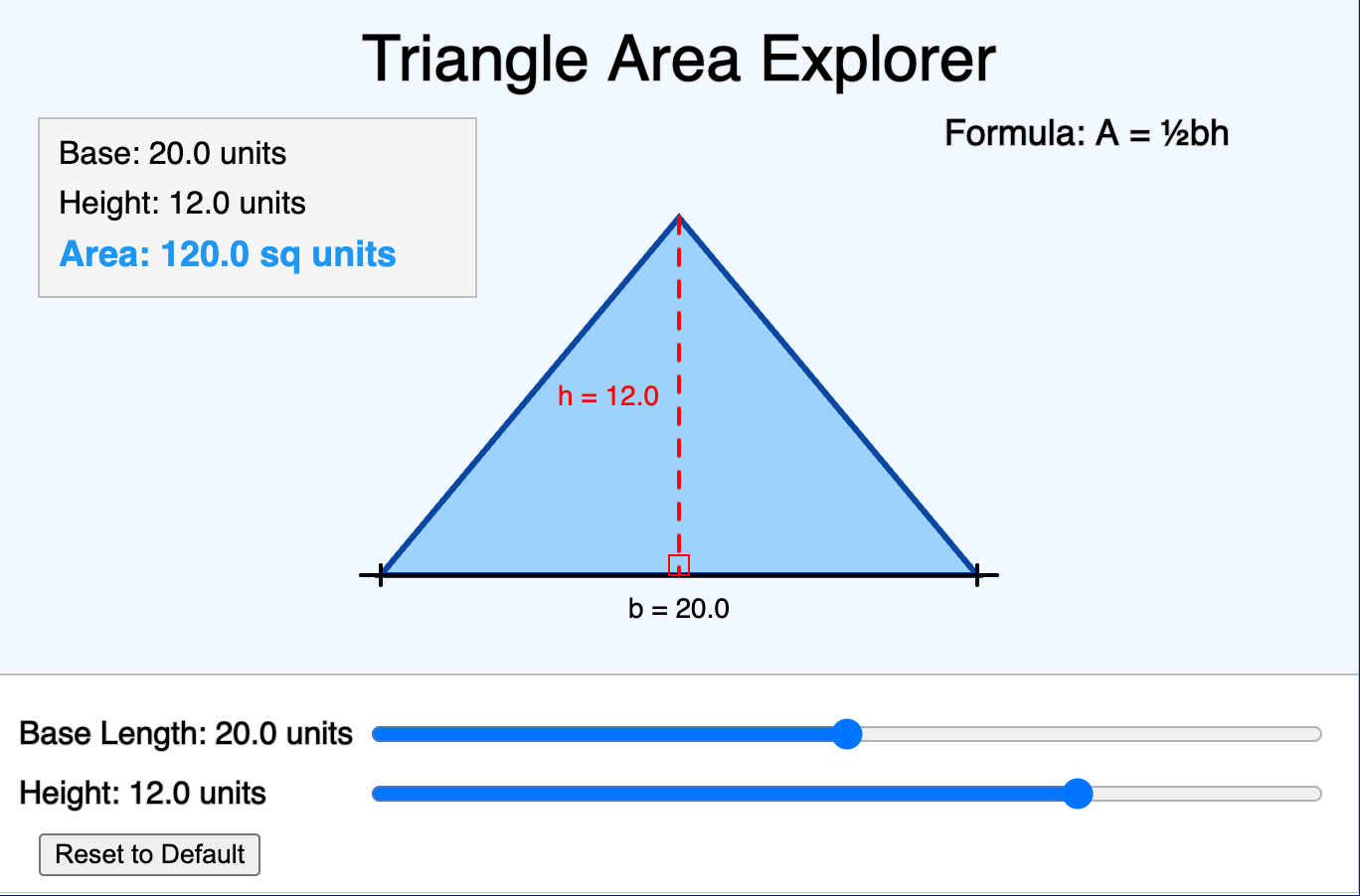 Triangle Area Explorer