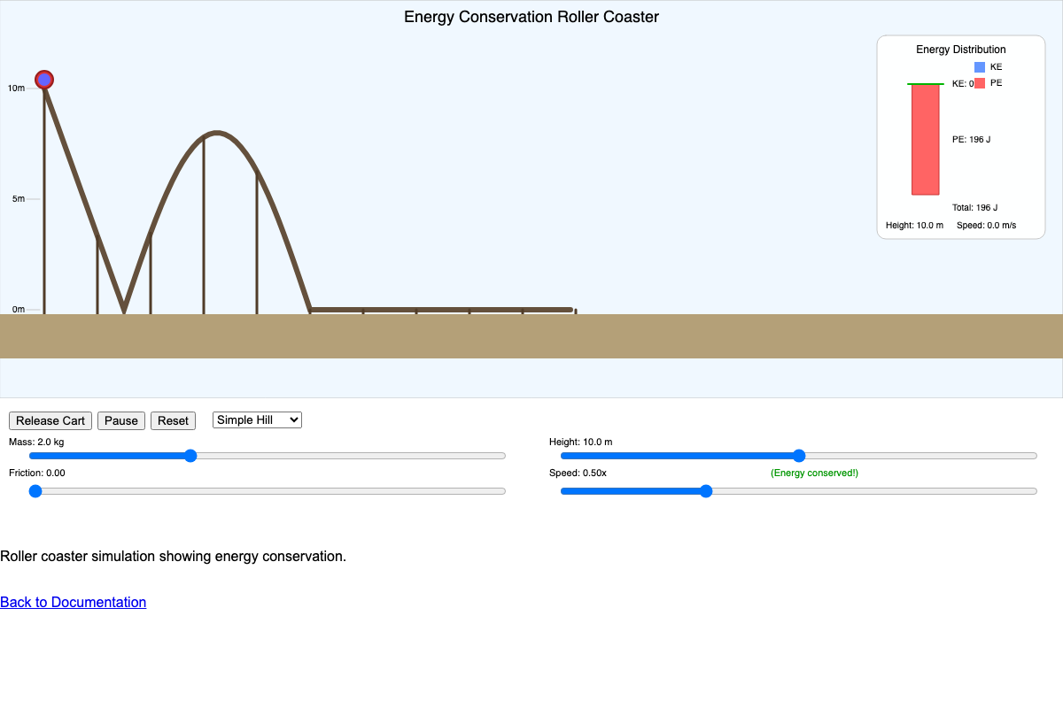 Roller Coaster Energy Conservation