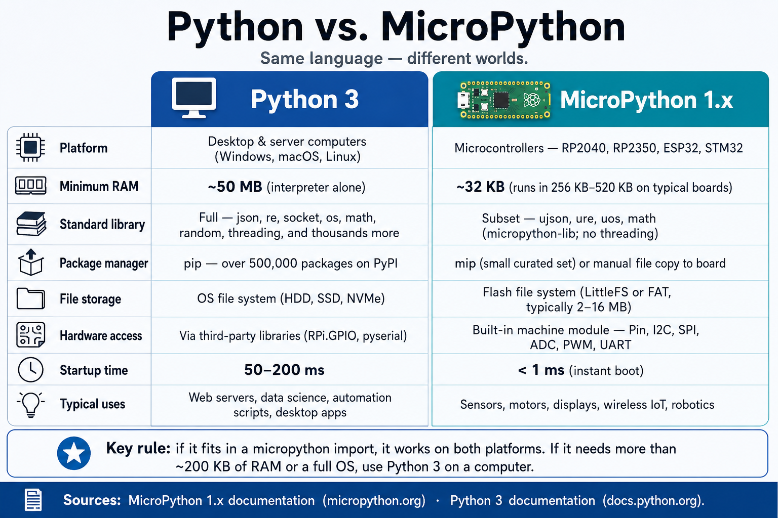 Python vs. MicroPython