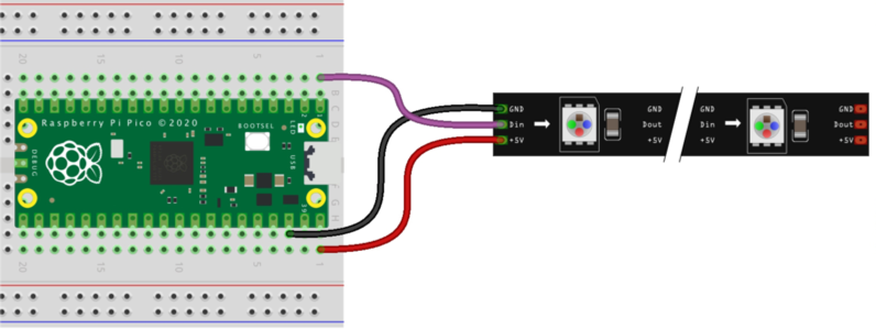 LED Strip Pico Connections