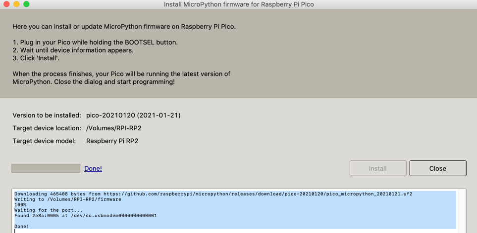 Thonny Micropython Firmware Update